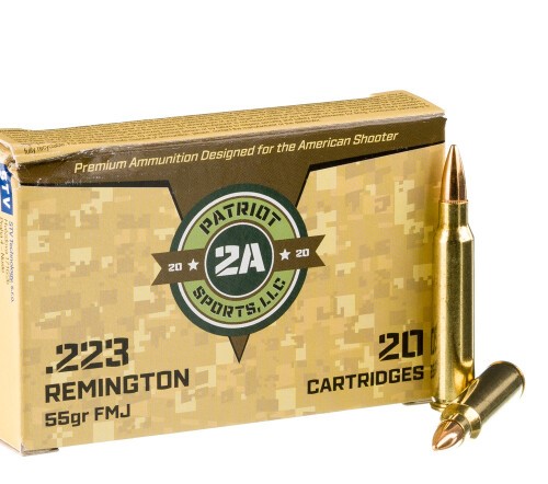 1000 Rounds of .223 Ammo by Patriot Sports – 55gr FMJ