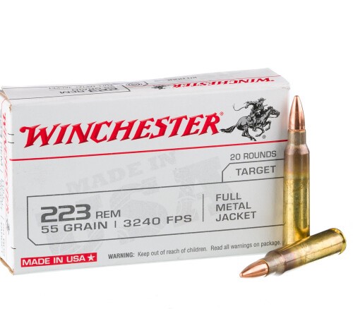 1000 Rounds of .223 Ammo by Winchester USA – 55gr FMJ