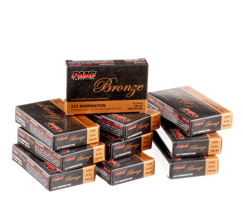 1000 Rounds of .223 Ammo in Battle Packs by PMC – 55gr FMJBT