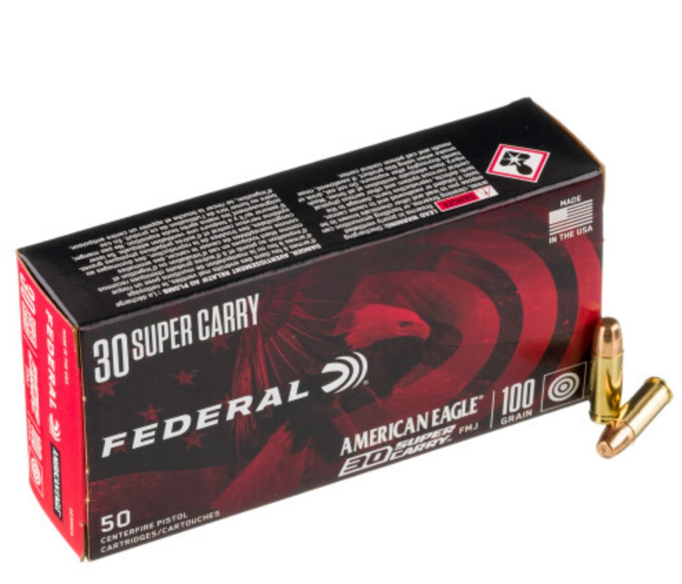 1000 Rounds of .30 Super Carry Ammo by Federal Eagle – 100gr FMJ