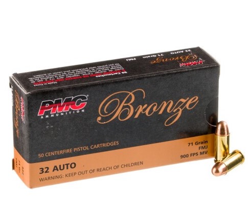 1000 Rounds of .32 ACP Ammo PMC – 71gr FMJ