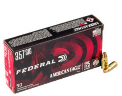 1000 Rounds of .357 SIG Ammo Federal – 125gr FMJ