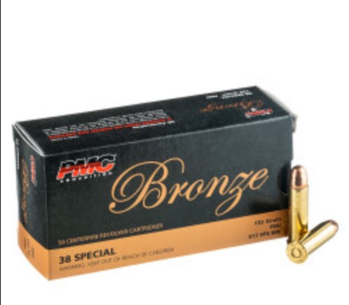 1000 Rounds of .38 Spl Ammo PMC – 132gr FMJ
