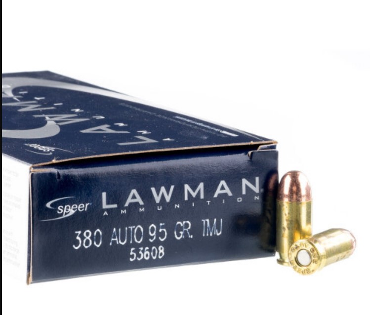 1000 Rounds of .380 ACP Ammo Speer-95gr TMJ