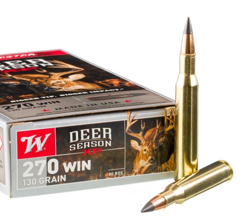 200 Rounds of .270 Win Ammo by Winchester Deer Season XP – 130gr Extreme Point