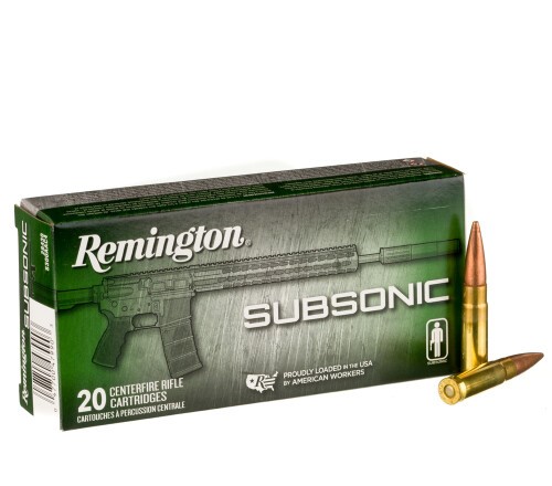 200 Rounds of .300 AAC Blackout Ammo by Remington Subsonic – 220gr OTFB