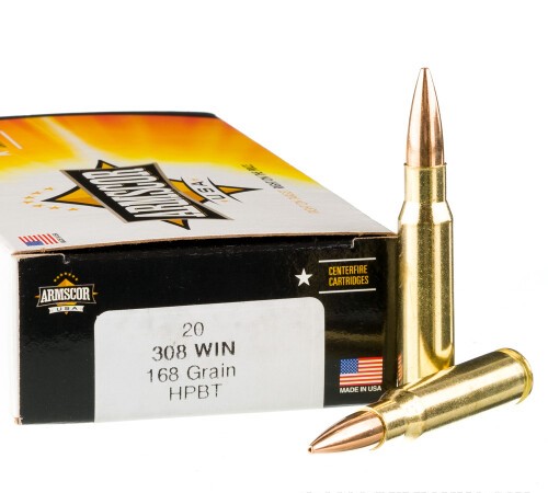 200 Rounds of .308 Win Ammo by Armscor – 168gr HPBT