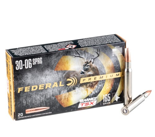 200 Rounds of 30-06 Springfield Ammo by Federal – 165gr TSX