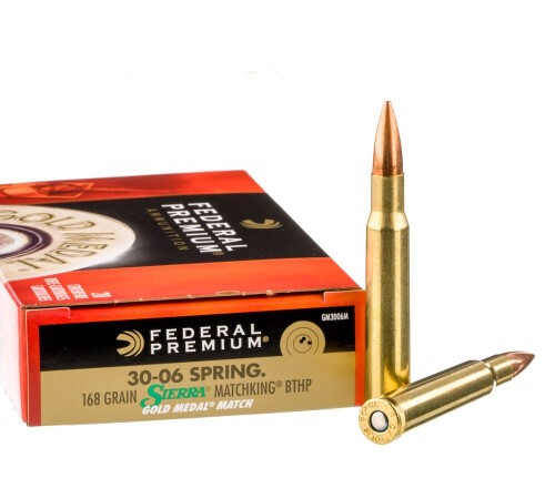 200 Rounds of 30-06 Springfield Ammo by Federal – 168gr HPBT MatchKing