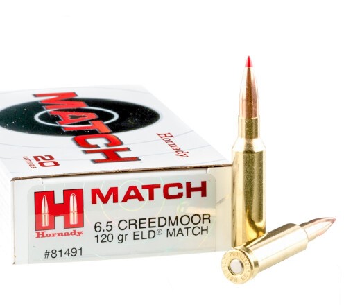 200 Rounds of 6.5 Creedmoor Ammo by Hornady – 120gr ELD Match