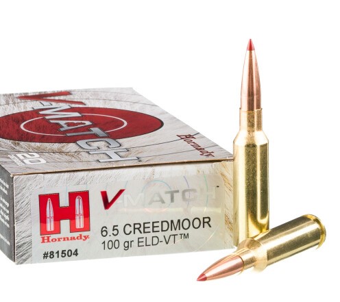 200 Rounds of 6.5 Creedmoor Ammo by Hornady V-Match – 100gr ELD-VT