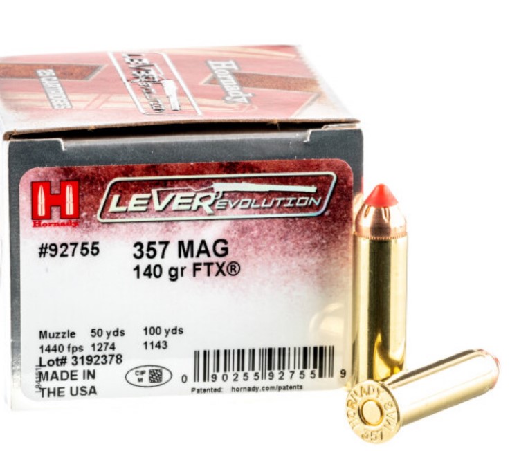 250 Rounds of .357 Mag Ammo Hornady – 140gr FTX