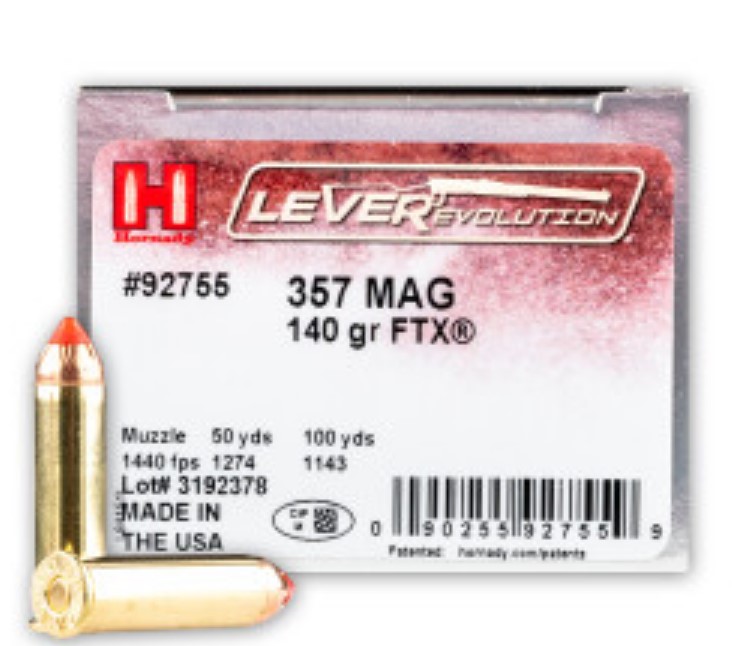 250 Rounds of .357 Mag Ammo Hornady – 140gr FTX