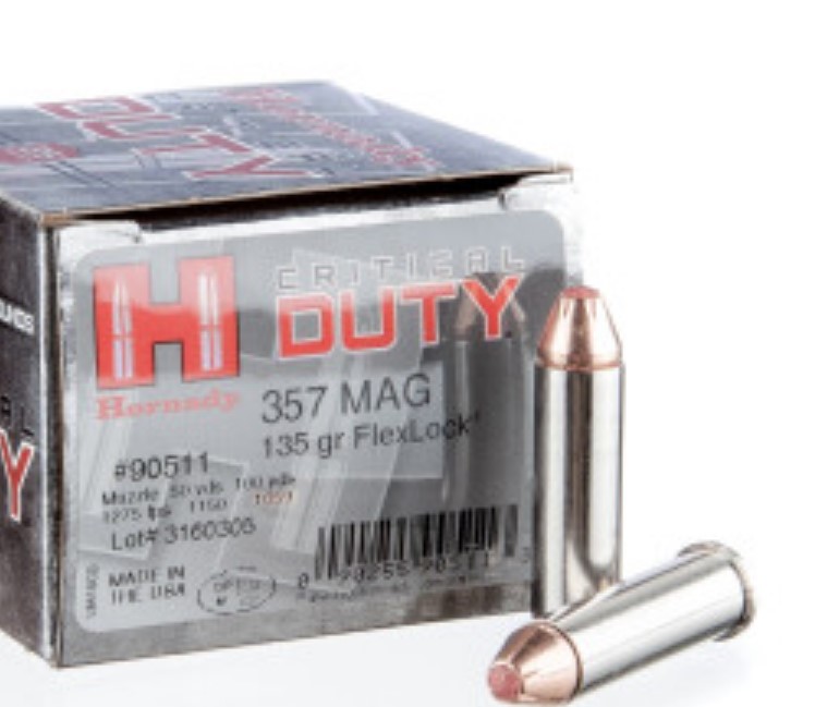 250 Rounds of .357 Mag Ammo by Hornady – 135gr JHP