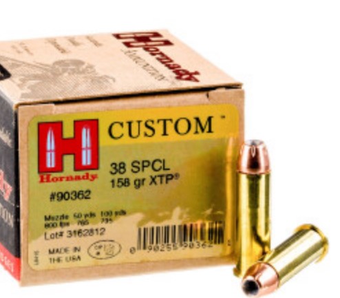 250 Rounds of .38 Spl Ammo by Hornady Defense – 110gr JHP