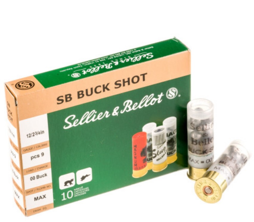 250 Rounds of 12ga 9P Ammo by Sellier 00 Buck