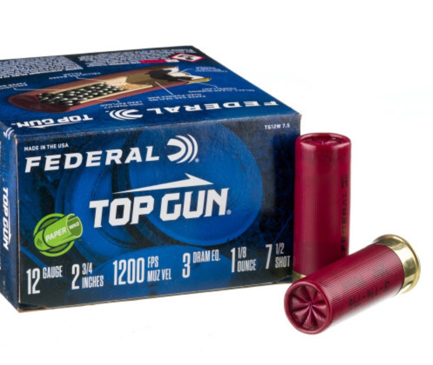 250 Rounds of 12ga Ammo by Federal Top Gun 7.5 shot