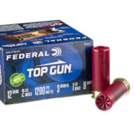 250 Rounds of 12ga Ammo by Federal Top Gun 8 shot