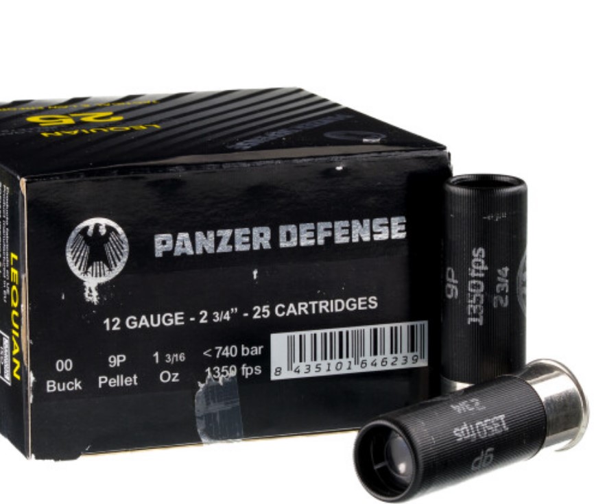 250 Rounds of 12ga Ammo by Panzer Defense 00 Buck
