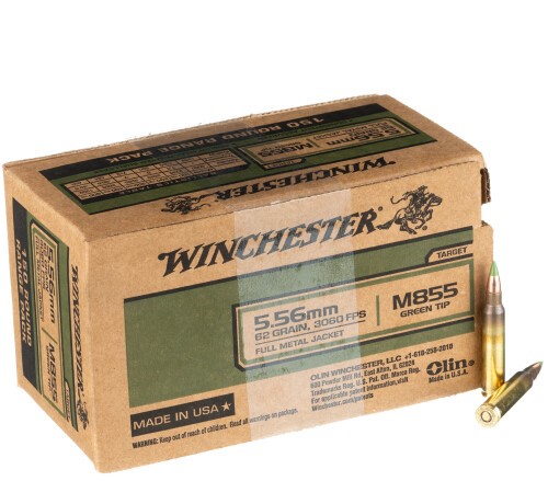 5.56×45 – 62 Grain FMJ M855 – Winchester – 600 Rounds