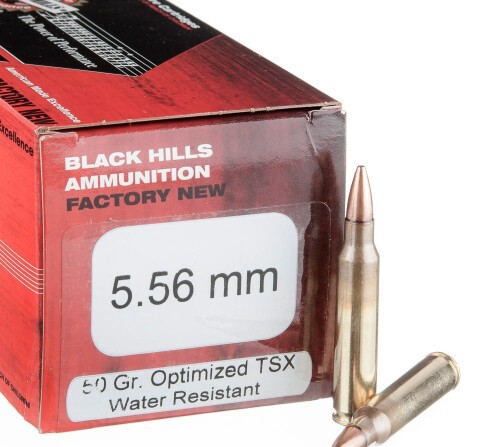 50 Rounds of 5.56×45 Ammo by Black Hills Ammunition – 50gr TSX