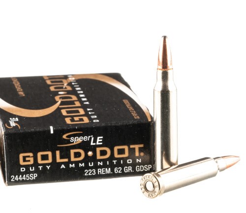 500 Rounds of .223 Ammo by Speer Gold Dot – 62gr SP