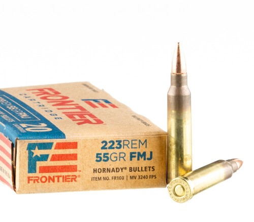 500 Rounds of .223 Rem Ammo by Hornady Frontier – 55gr FMJ