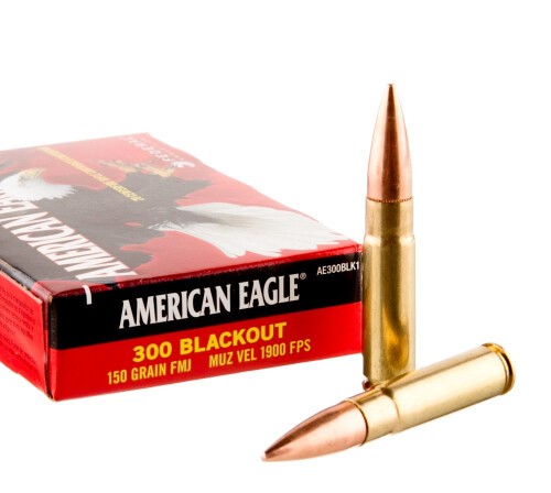 500 Rounds of .300 AAC Blackout Ammo by Federal American Eagle – 150gr FMJ