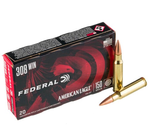500 Rounds of .308 Win Ammo by Federal – 150gr FMJBT