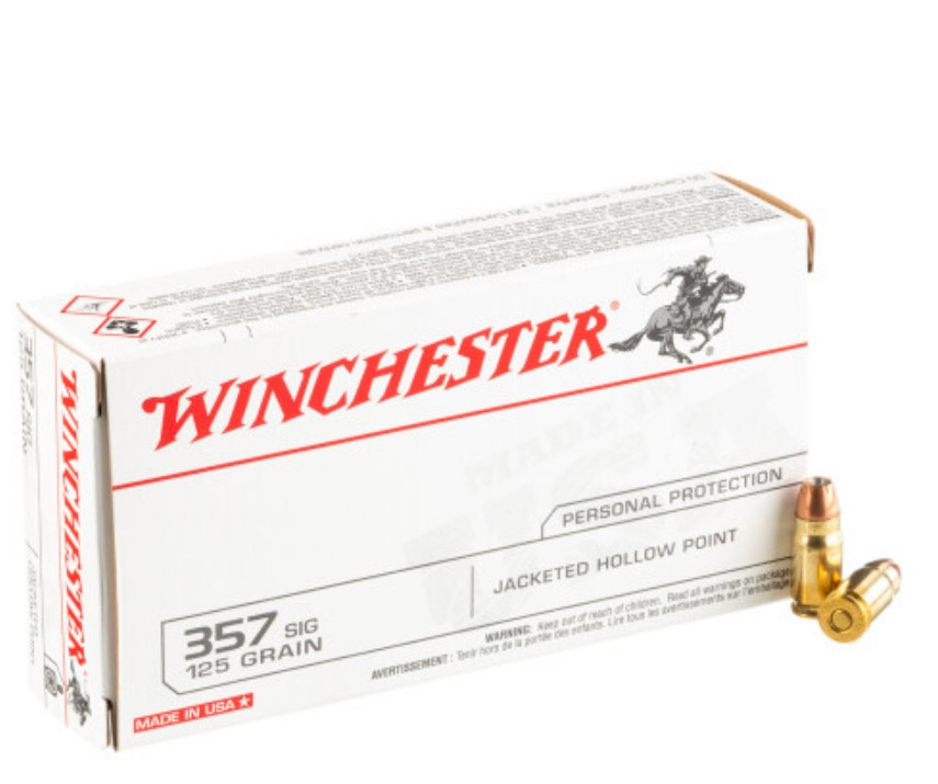 500 Rounds of .357 SIG Ammo by  USA – 125gr JHP