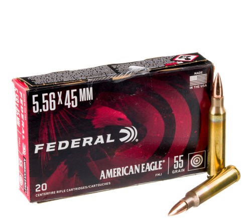 500 Rounds of 5.56×45 Ammo by Federal American Eagle – 55gr FMJ