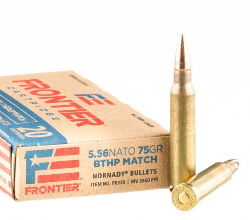 500 Rounds of 5.56×45 Ammo by Hornady Frontier – 75gr HPBT Match