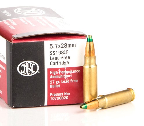 500 Rounds of 5.7×28 mm Ammo by FN Herstal – 27gr Lead Free JHP