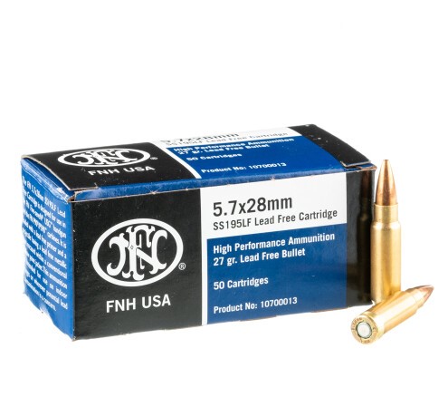 500 Rounds of 5.7x28mm Ammo by FN Herstal – 27gr JHP SS195LF