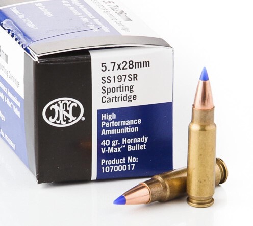 500 Rounds of 5.7x28mm Ammo by FN Herstal SS197SR – 40gr V-MAX