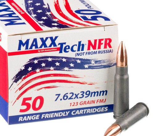 500 Rounds of 7.62×39 Ammo by MAXX Tech NFR – 123gr FMJ