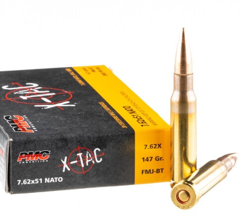 500 Rounds of 7.62x51mm Ammo by PMC X-TAC – 147gr FMJBT