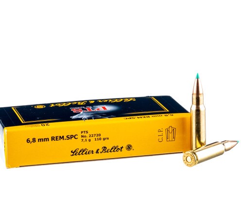 600 Rounds of 6.8 SPC Ammo by Sellier & Bellot – 110gr PTS