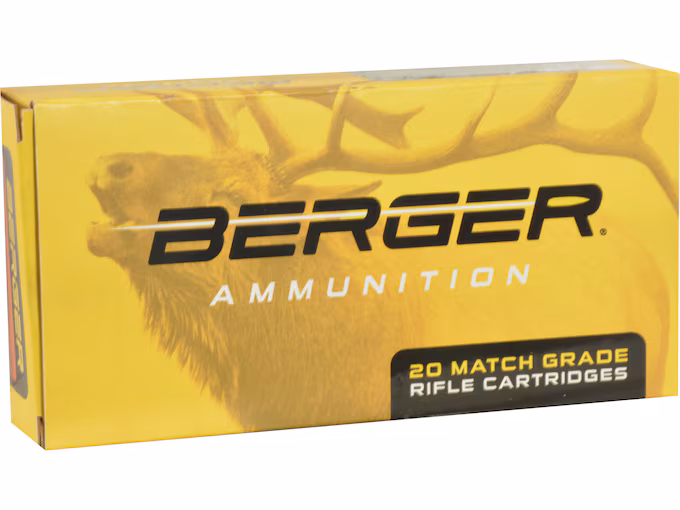Berger Match Grade 308 Winchester Ammo 185 Grain Box of 20