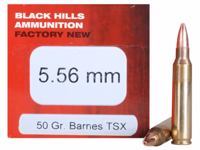Black Hills 5.56x45mm NATO Ammo 50 Grain Barnes Triple-Shock Box of 50