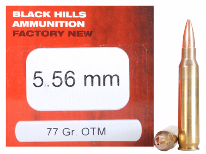 Black Hills 5.56x45mm NATO Ammo 77 Tip Match