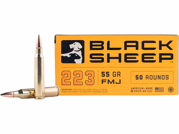 Black Sheep 223 Remington Ammo 55 Grain Full Box of 50
