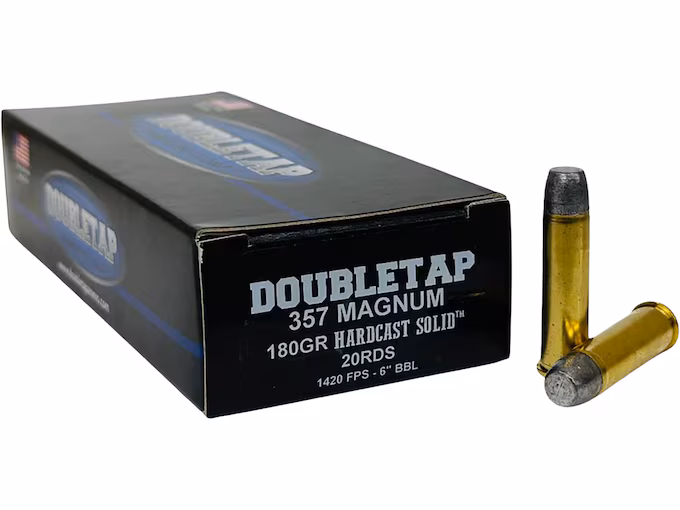 DoubleTap Hardcast Solid 357 Magnum Ammo 180 Grain Flat Nose