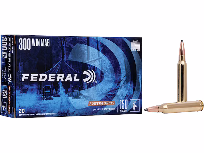 Federal Power-Shok 300 Winchester Magnum Ammo 150 Box of 20