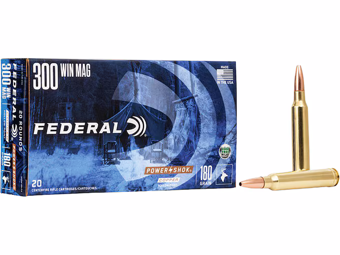 Federal Power-Shok 300 Winchester Magnum Ammo 180 Grain Box of 20