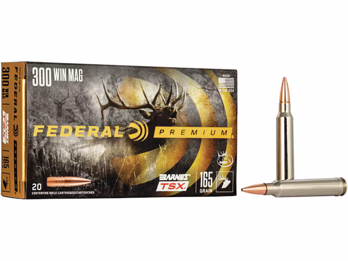 Federal Premium 300 Winchester Magnum Ammo 165 Grain Barnes Triple-Shock X Box of 20