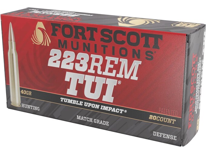 Fort Scott Munitions TUI 223 Remington Ammo 40 Grain  Box of 20