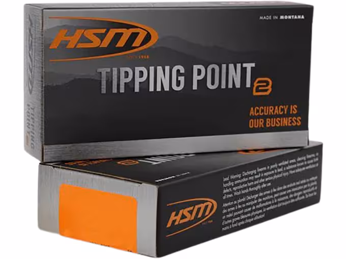HSM Tipping Point 2 300 Winchester Magnum Ammo 165 Grain Hornady SST Box of 20