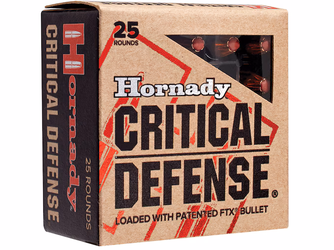 Hornady Critical Defense 9mm Luger Ammo 115 Grain Hornady FTX Polymer Tip