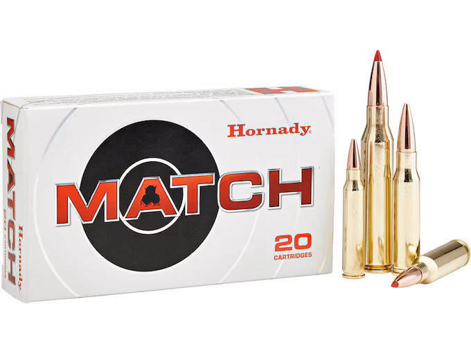 Hornady Match 223 Remington Ammo 75 Grain Jacketed Box of 20